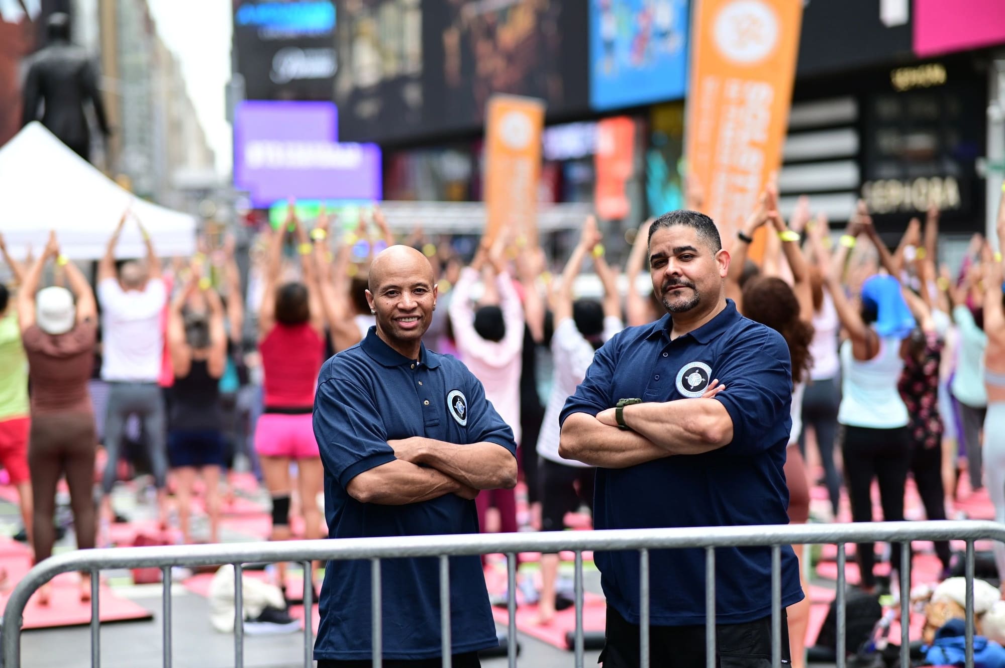 Two On Demand officers at a Times Square event